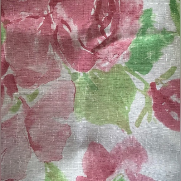 Maui Tea Rose Set of 4 Dinner Napkins Pink Green White Square - Picture 3 of 6